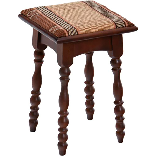 Табурет твердий різнокольоровий бежевий / горіх темний 