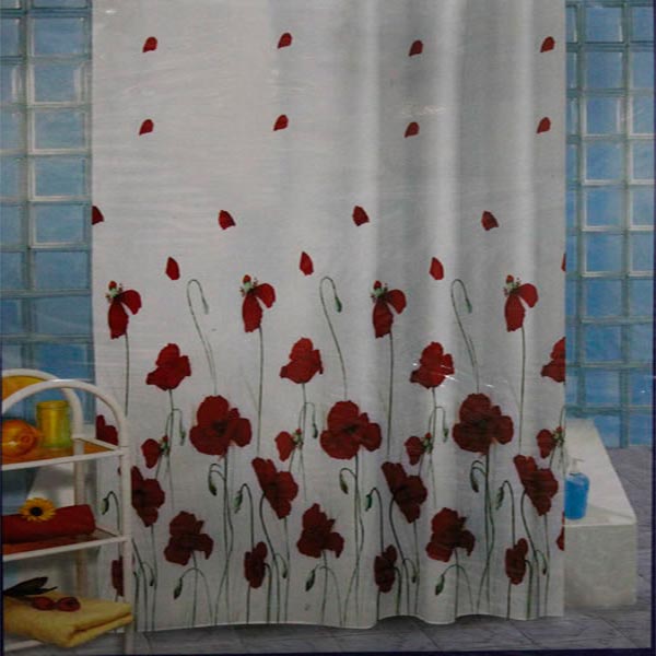 Шторка для душа Vonaldi Gelincik 180x200 см красная