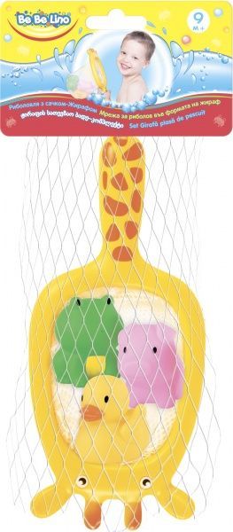 Игровой набор для ванной Bebelino Рыбалка с сачком-жирафом 58116