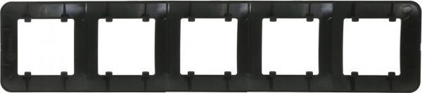 Рамка пятиместная Lillium Natural Makel горизонтальная черный