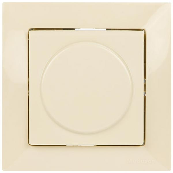 Розетка Mutlusan Candela із заземленням та кришкою кремова