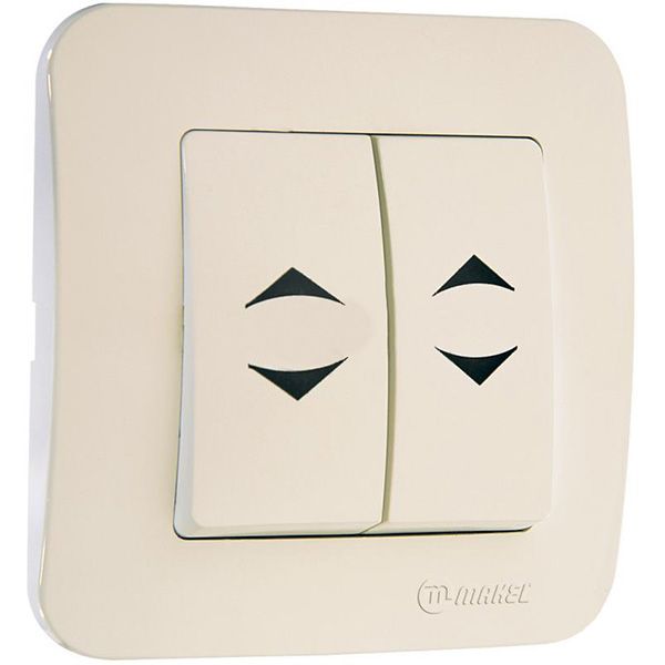 Выключатель проходной двухклавишный Makel Lillium Natural без подсветки 10 А 250В слоновая кость 55226