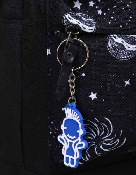 Рюкзак молодежный Bagland Космос 17 л черный суб.917 (533662)