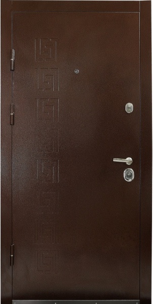 Двері вхідні Міністерство дверей КУ-Орнамент дуб темний 2050x960 мм ліві