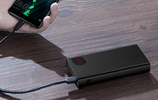 Универсальная мобильная батарея BASEUS 20000 mAh black (PPAD000101) 