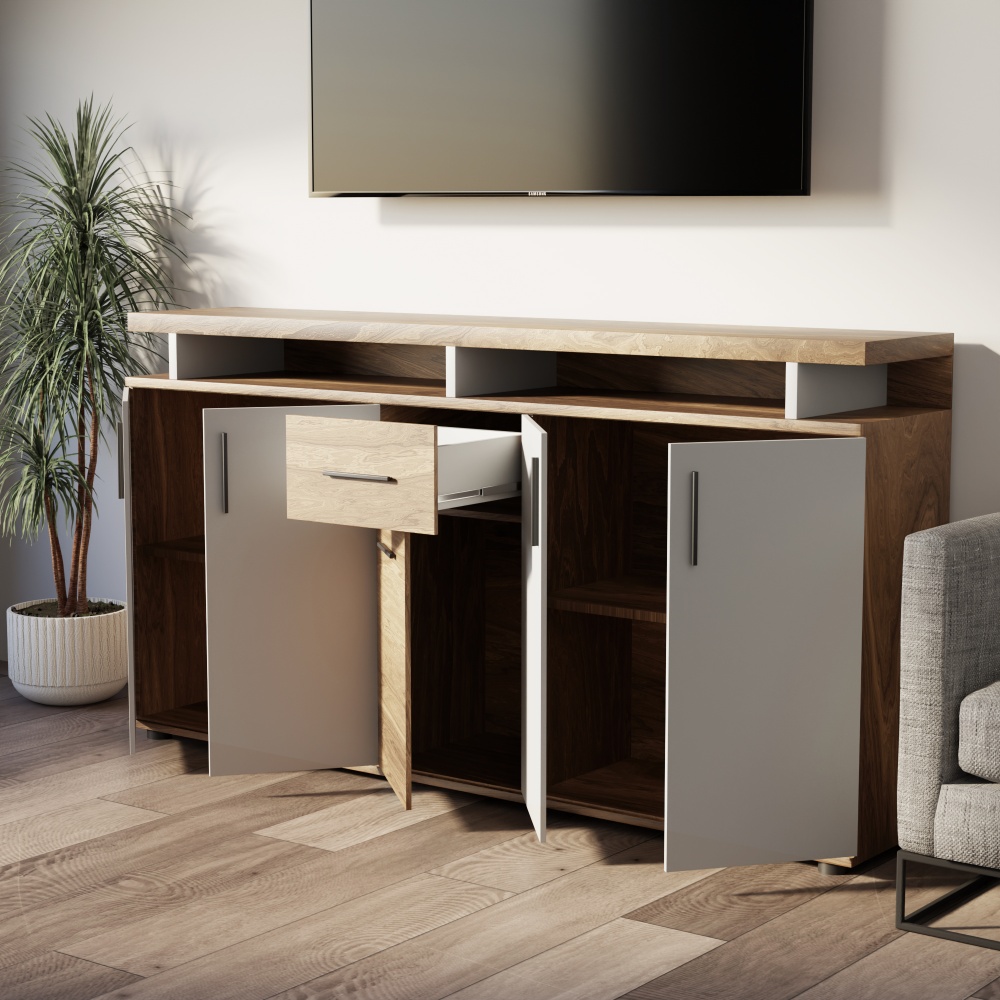 Комод Branko 1760x900x320 мм дуб эвок/кашемир