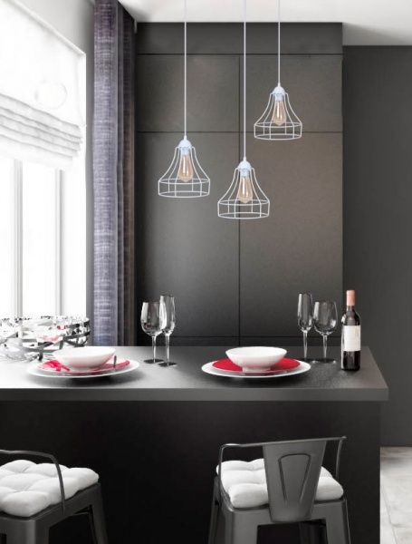 Підвіс Lamperia Iron mini flambeau 1x60 Вт E27 білий 