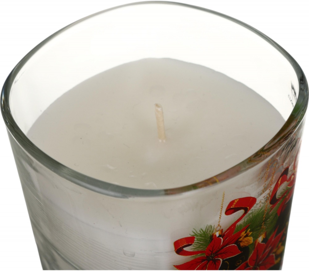 Свічка у склянці Новорічна прикраса 80 мм Pako-If