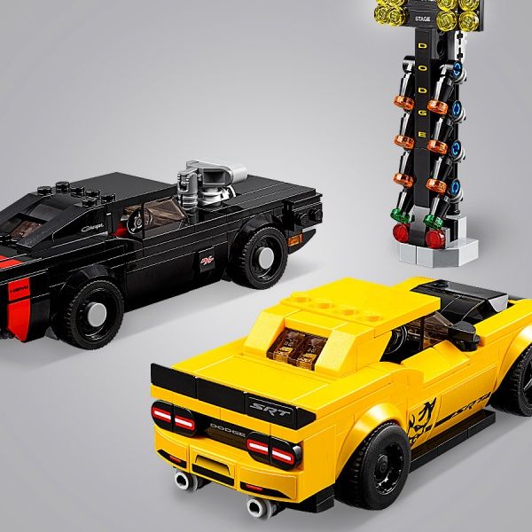 Конструктор LEGO Speed Champions Автомобили 2018 Dodge Challenger SRT Demon и 1970 Dodge Charger R/T 75893
