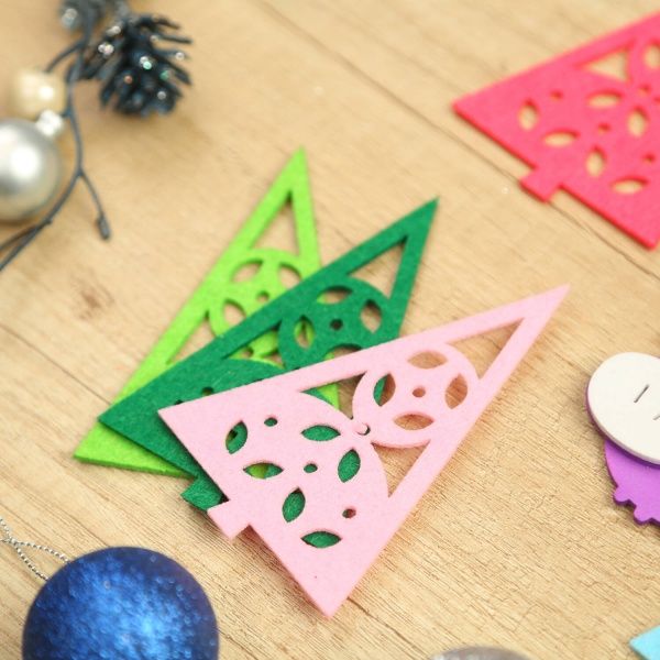 Декор из фетра Елка ажурная 6 шт. Аплі-Краплі