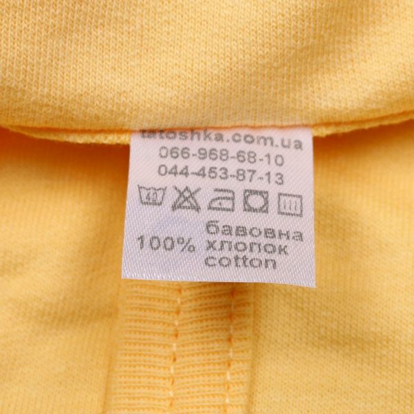 Боди детское для мальчика Татошка р.56 желтый м14253жлт 