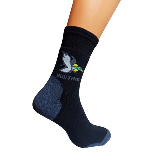 Шкарпетки чоловічі трекінгові махрові Hunting чорні р.27