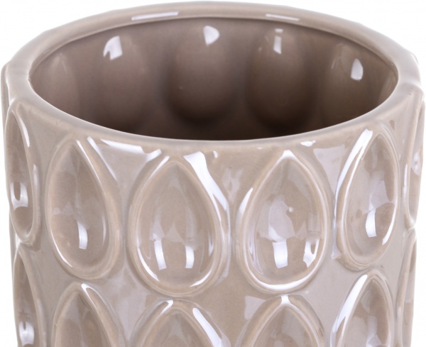 Ваза керамическая бежевая Fest Squama 11,6x11,6x25,3 см