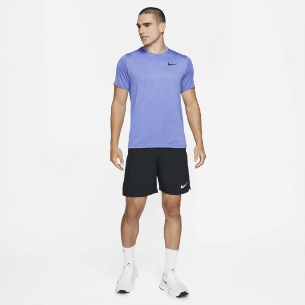 Футболка Nike M NP DF HPR DRY TOP SS CZ1181-457 р.L бузково-синій