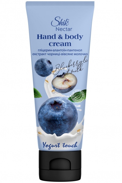 Крем Шик для рук і тіла Nectar Yogurt touch Екстракт чорниці та вівсяне молочко 75 мл