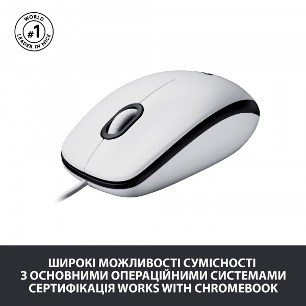 Миша Logitech M100 EMEA white (910-006764) 