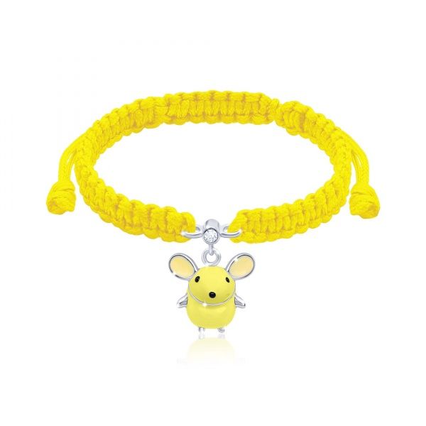 Браслет плетеный UMa&UMi Мышка желтая