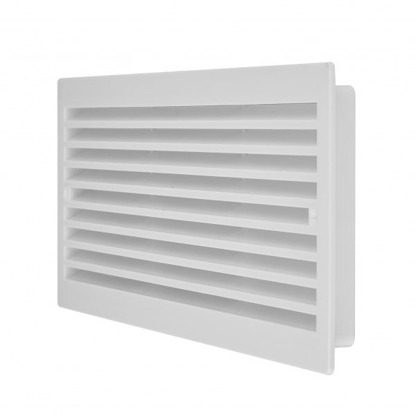 Решетка для вентиляции MiniMax дверная 115 х 295 мм пластик белый 