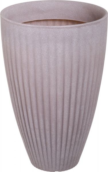 Горщик для квітів 40x60 см круглий сірий 