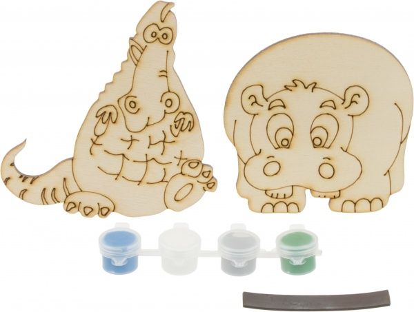 Магніт Тварини Сафарі Бегемот та Крокодил Softik