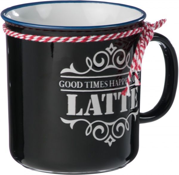 Чашка Latte 690 мл черная Bella Vita
