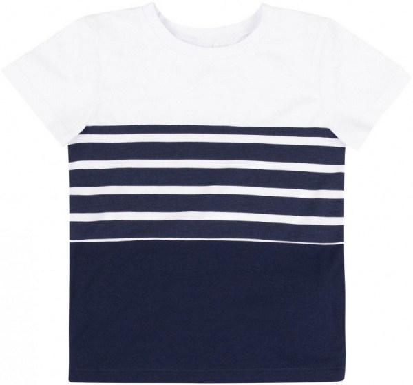 Футболка для хлопчиків Bembi ФБ870 р.98 білий із синім 24870011038.181 