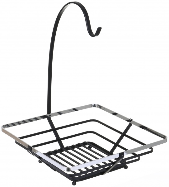 Корзинка для фруктов с держателем для бананов Silver shine 28х39,6 см черный Flamberg Premium 