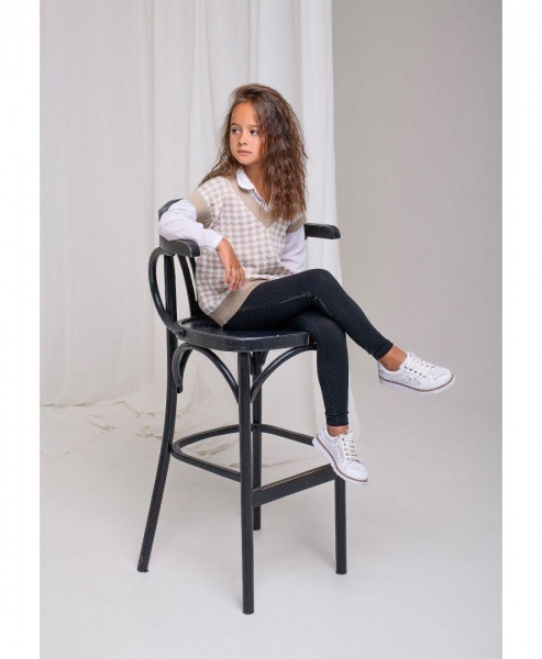 Жилет для девочки ART KNIT Лапки р.164170 бежевый 