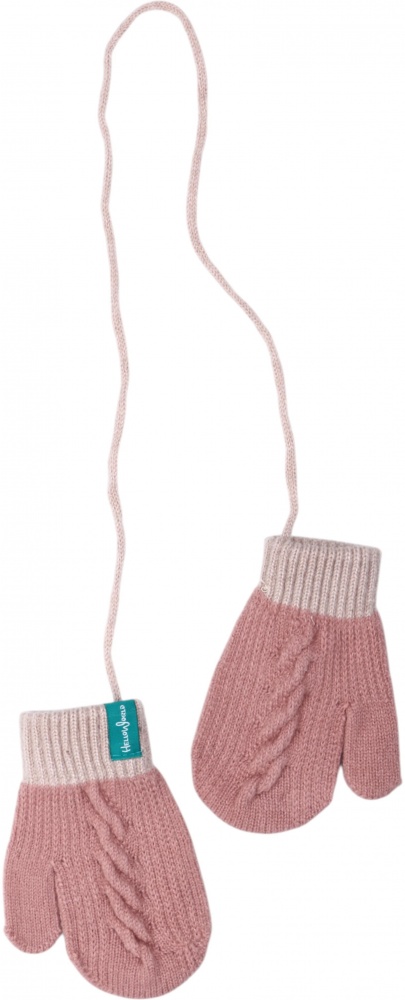 Рукавиці HW з мотузочкою р.10-12 рожевий