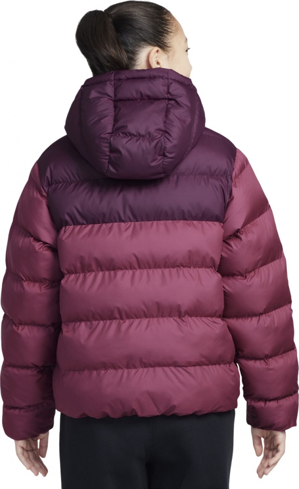 Пуховик детский зимний Nike K NSW TF ADP Puffer Colorblock IB6164-634 р.XL розовый