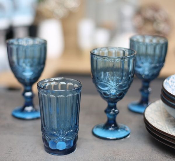 Стакан высокий Vintage синий 300 мл Fiora 