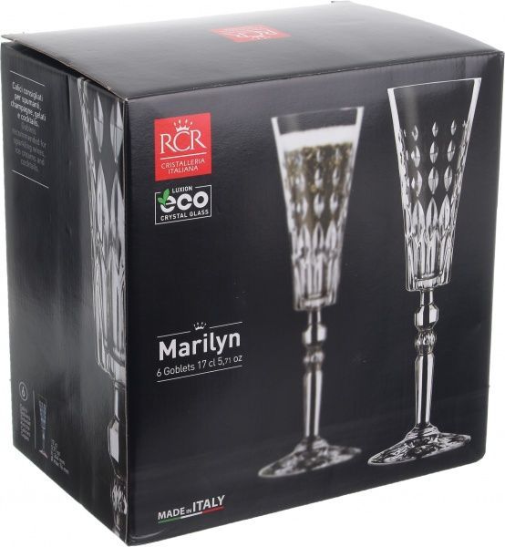 Набор бокалов для шампанского Marilyn 170 мл 6 шт. RCR 