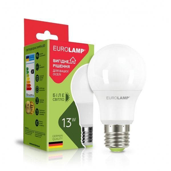 Лампа світлодіодна Eurolamp ЕКО ПРОМО 13 Вт A60 матова E27 220 В 4000 К LED-A60-13274(A)