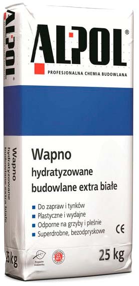 Известь гашеная экстра белая Alpol 25 кг