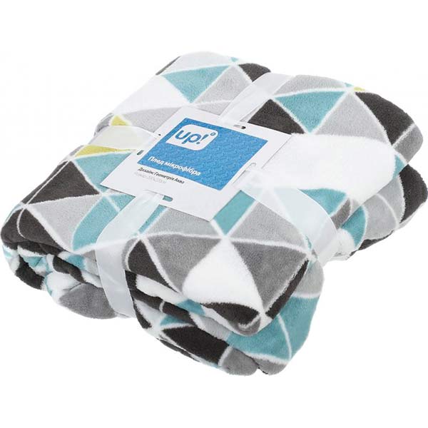 Плед мікрофібра Underprice Геометрія аква 200x220 см