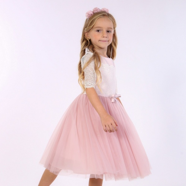 Платье Maya-MI 0105-0029-1 р.116 пудра 