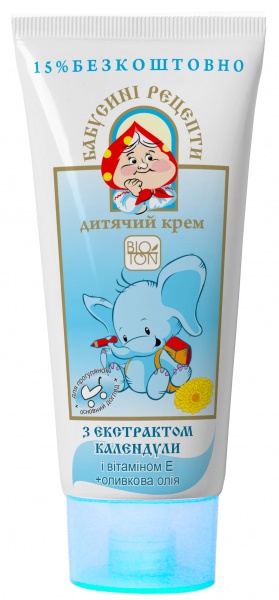 Крем детский Bioton Бабушкины рецепты с экстрактом календулы 75 мл