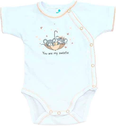 Боди для девочки Minikin р.62 белый с рисунком 22030362 