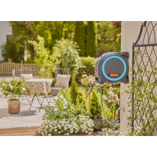 Котушка для шланга Gardena Dual Hose Box настінна/наземна 11 мм 25 м