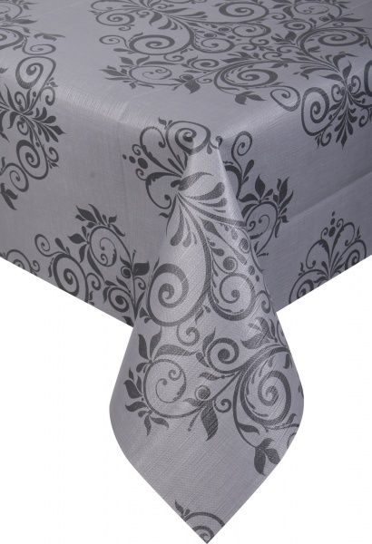 Скатертина Преміум 5730340а20 140x200 см чорно-сіро-червоний УкрСкат 