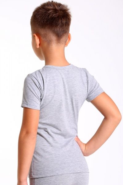 Футболка для хлопчиків KOSTA 0132-4 р.134-140 сірий 