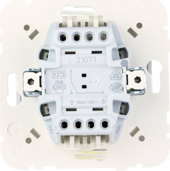Вимикач прохідний одноклавішний Efapel Logus без підсвітки 10 А 250В IP20 білий
