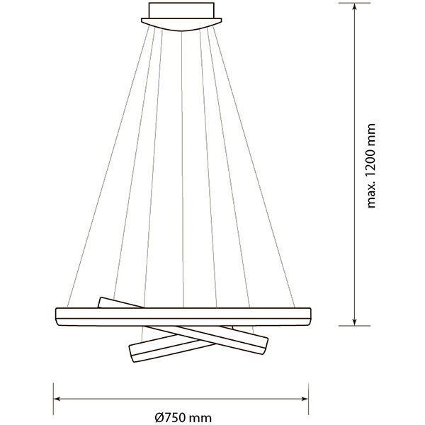 Подвес светодиодный потолочный Светкомплект L-OV-R 11530 115W+30W OP RC WH белый с пультом д/у