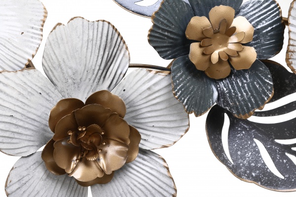 Декор настенный Сакура 2 33,7x87,6 см серый 