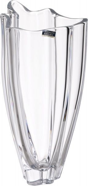 Ваза Vulcano стеклянная прозрачная 30,5 см Bohemia
