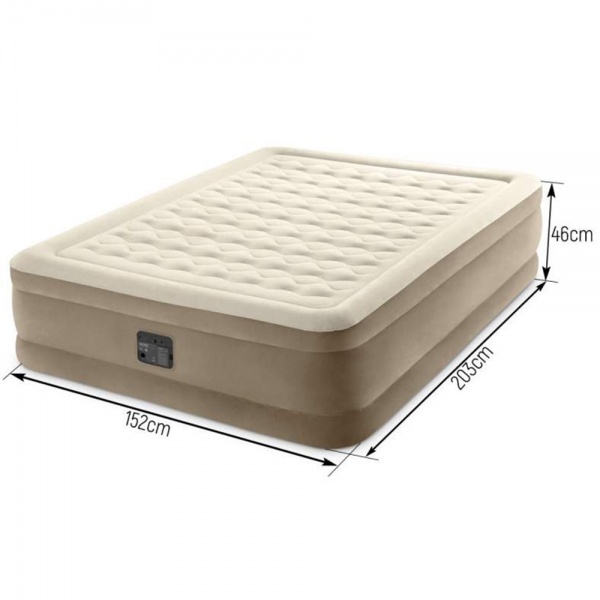 Кровать надувная Intex 64428 203х152 см бежевый