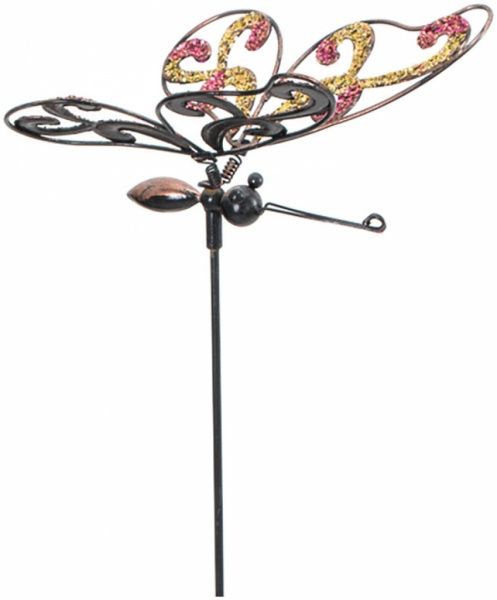 Декор для растений Engard Бабочка ажур на металлическом стержне