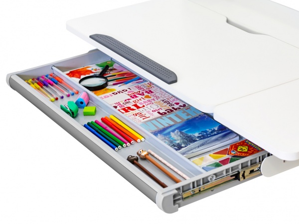 Дитячий стіл ErgoKids TH-310 Lite Grey білий / сірий