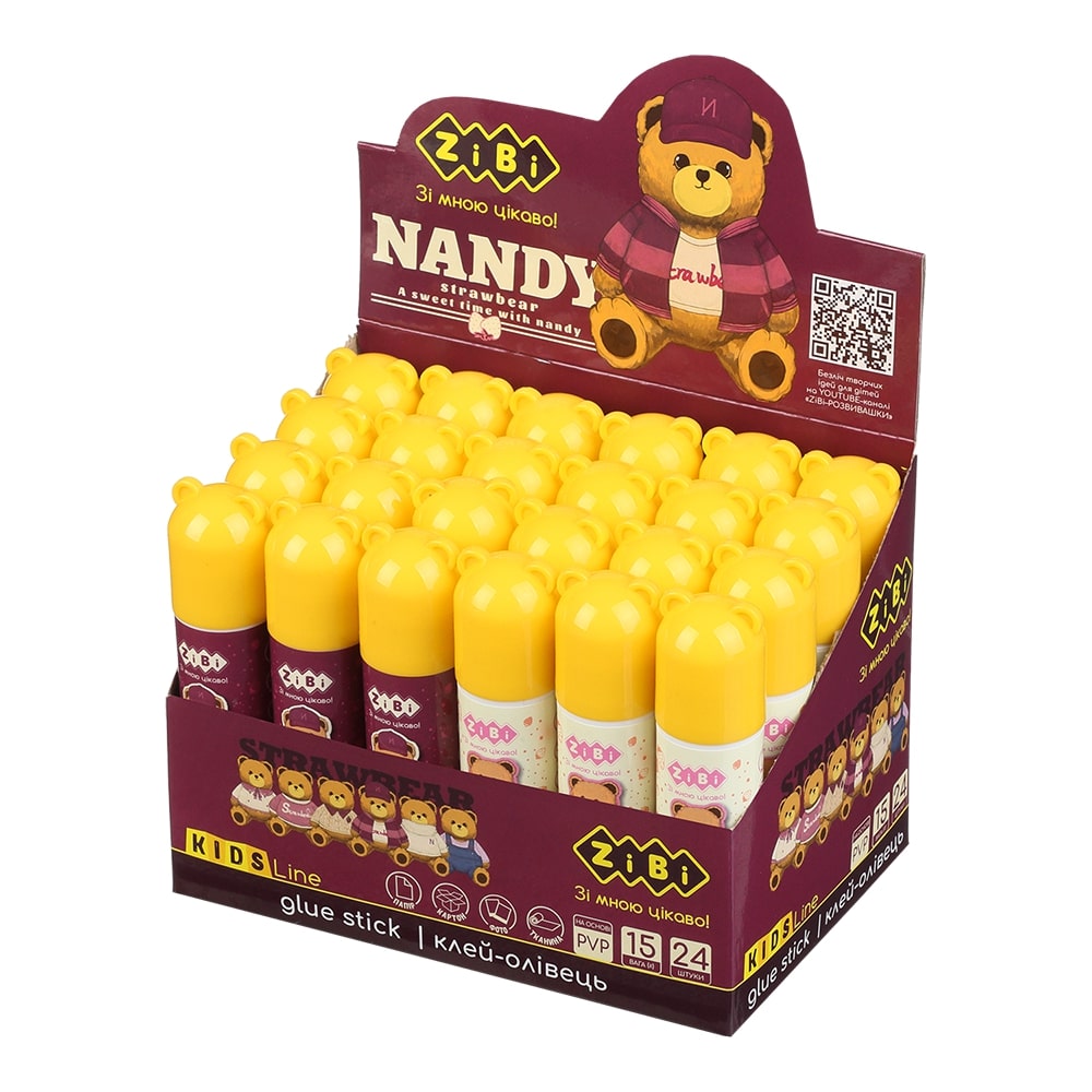 Клей-олівець Bear Toy 15 г PVP ZiBi