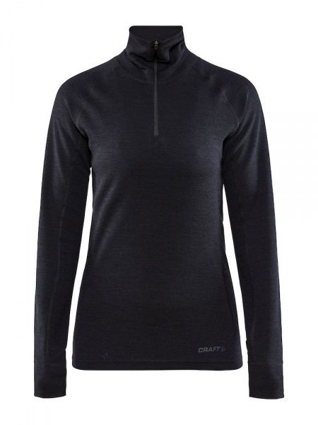 Футболка с длинным рукавом Craft MERINO 240 ZIP W 1907889-999995 S черно-серый